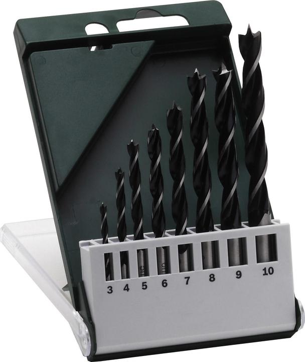 Bosch Zubehör 8tlg. Holzspiralbohrer-Set 3,0 4,0 5,0 6,0 7,0 8,0 9,0 10,0 mm (3 mm, 4 mm, 5 mm, 6 mm, 7 mm, 8 mm, 9 mm, 10 mm)