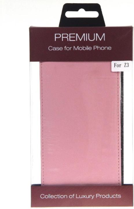 Productafbeelding OEM Slanke lederen Flip Case voor Sony Z3 roze (Sony Xperia Z3, Sony Xperia Z3 Dual, Sony Xperia Z3v)