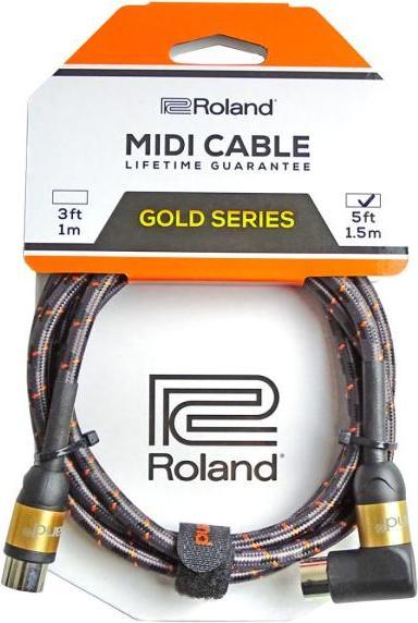 Produktbild Roland RMIDI-G5A 1,5m MIDI-Kabel Winkel Gold Serie (1.50 m, MIDI)