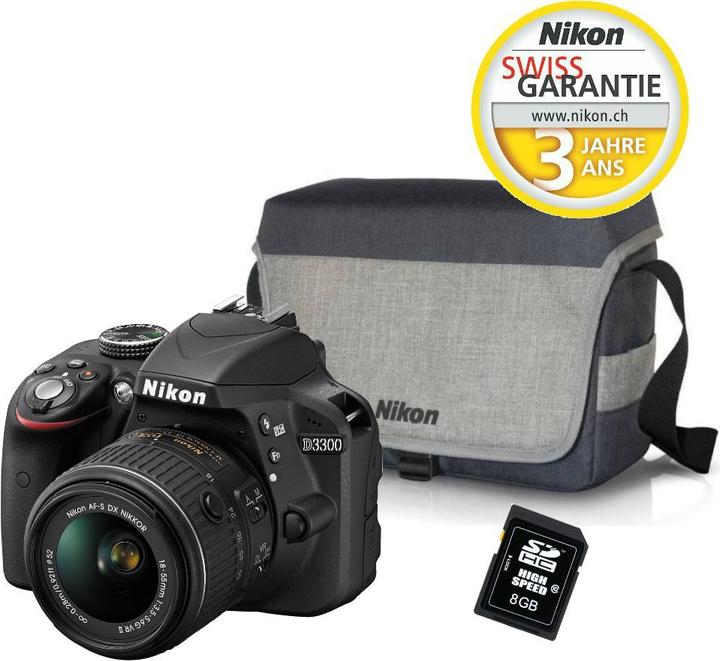 Produktbild Nikon D3300 18-55mm Kit inkl. Gratis Tasche & 8GB SD-Karte