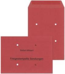 Actual product image Mailmedia Postage paid" envelope, B4, red (250 x)