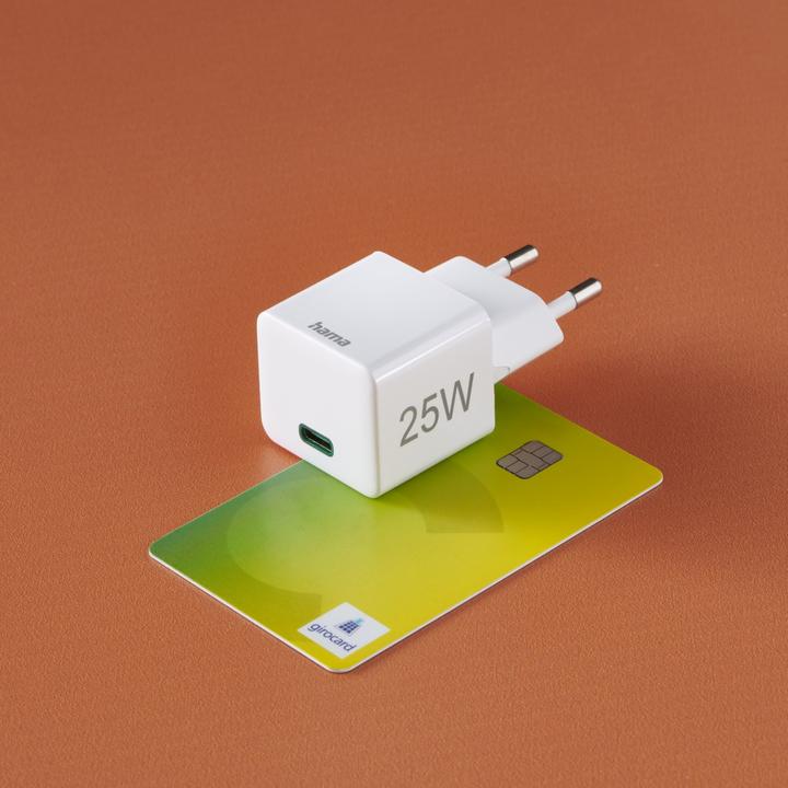 Immagine prodotto Hama Mini caricatore, Power Delivery (PD)/Qualcomm®, 25 Watt, bianco (25 W)