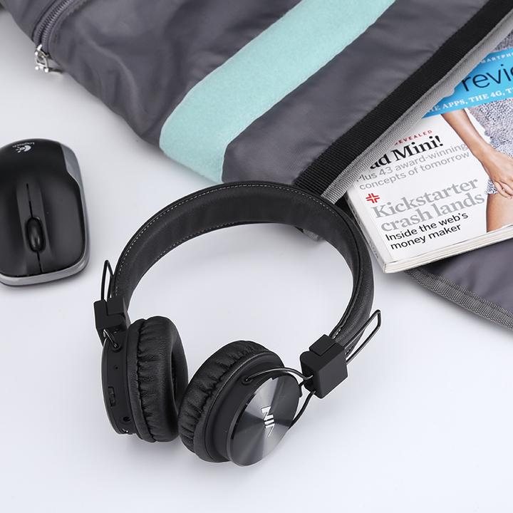 Image du produit PhoneLook NIA X3 Casque Bluetooth sans fil On-Ear basses profondes et connexion SD/AUX (Sans fil)