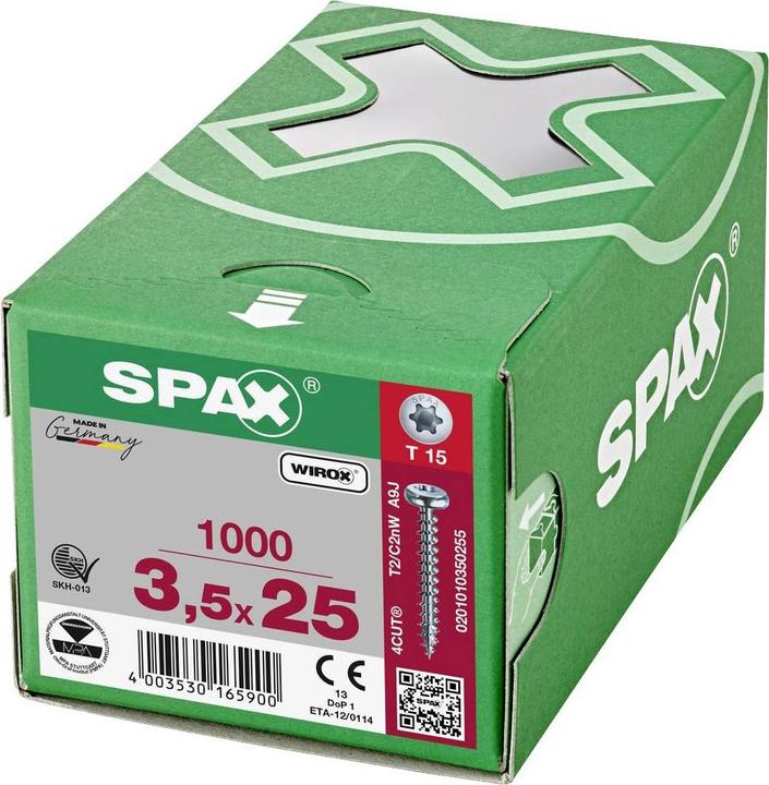 Actual product image Spax Chipboard screws PH T15 3,5x25 mm (1000 Screws per piece)