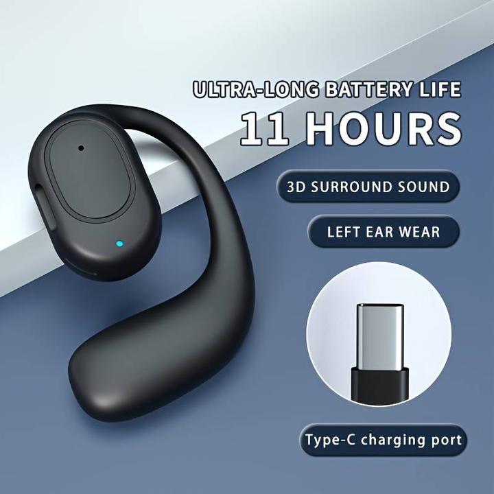 Actual product image PhoneLook Ecouteur 1pcs sans fil à conduction osseuse Oreillette suspendue pour sport + course à pied + pilote (30 h)