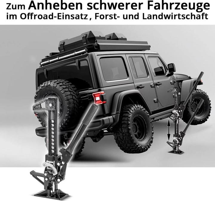 Produktbild Stahlwerk Zahnstangenheber 20" 3t 33cm Farm Jack Stockwinde Offroad Wagenheber