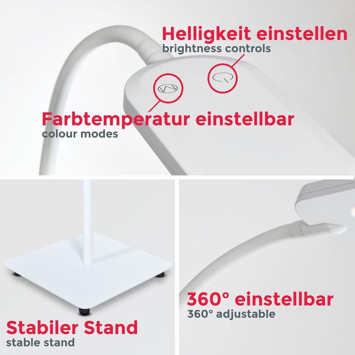 Actual product image B.K.Licht CCT LED floor lamp, matt white, 1xLED platinum/6.5W (600 lm)