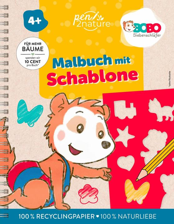 Image du produit Bobo Siebenschläfer Malbuch mit Schablone. Zeichnen und Malen für Kinder ab 4 Jahren