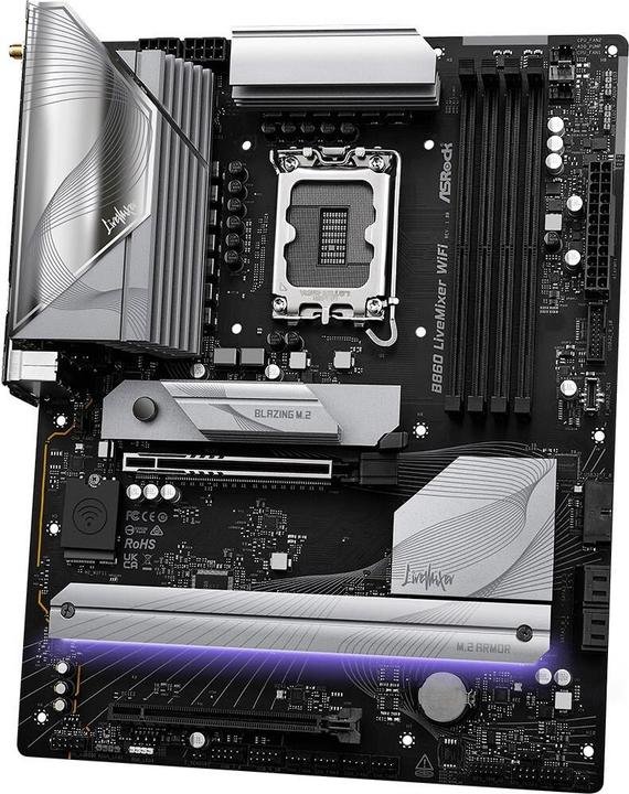 Produktbild AsRock B860 LiveMixer WiFi DDR5 Intel S retail (LGA 1851, Intel B860, ATX)