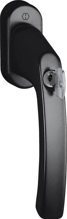 Produktbild Hoppe Fenstergriff LIÈGE abschliessbar, Vierkant 7x40, Nm 35 schwarz matt (Türgriff)