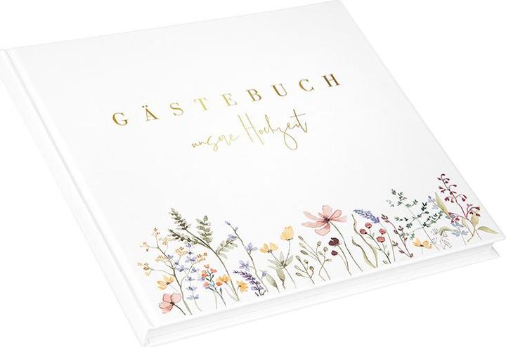 Actual product image Goldbuch Gästebuch Hochzeit Blütenliebe weiss (20 x 24.5 cm)