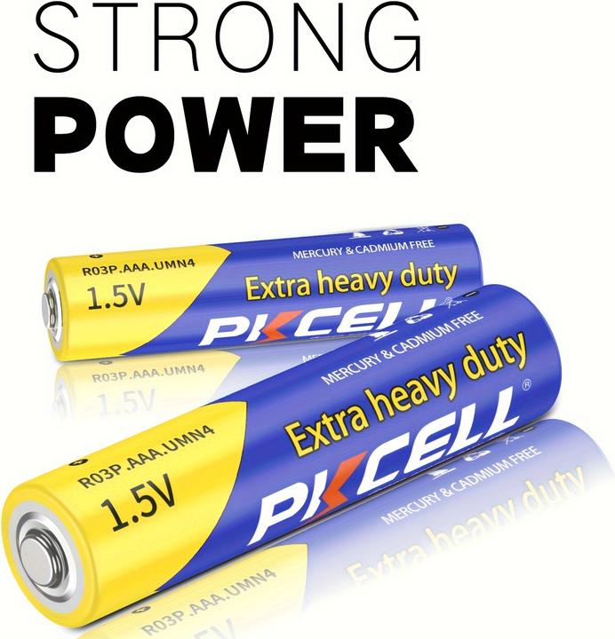 Produktbild Pkcell 40er Pack AAA 1,5V Zink-Kohle Batterien nicht wiederaufladbar (40 Stk., AAA)