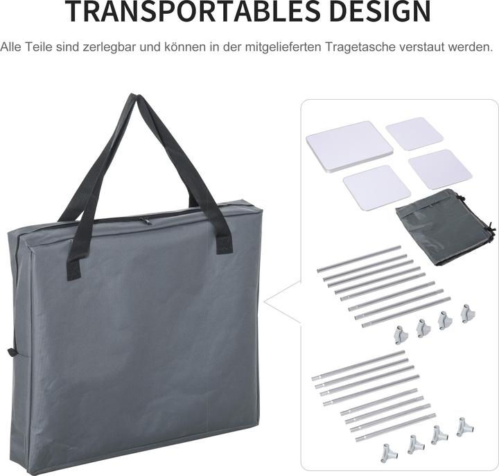 Image du produit Outsunny 2in1Table de camping avec plan de travail et compartiments