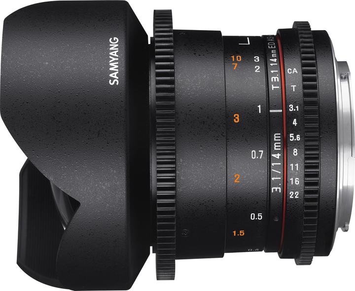 Immagine prodotto Samyang 14mm T3.1 VDSLR II Canon EF (Canon EF-M, Full-frame)