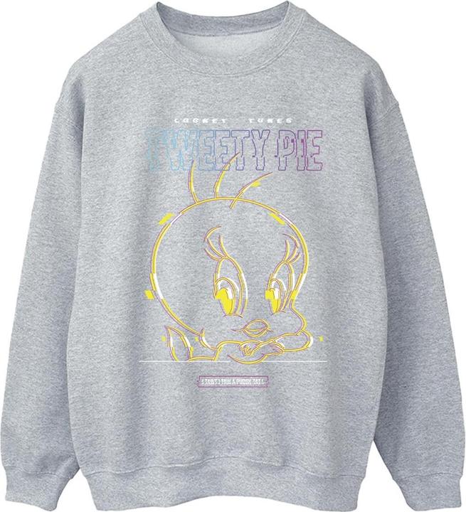 Actual product image Looney Tunes Womens/Ladies Tweety Glitch Sweatshirt (XL)