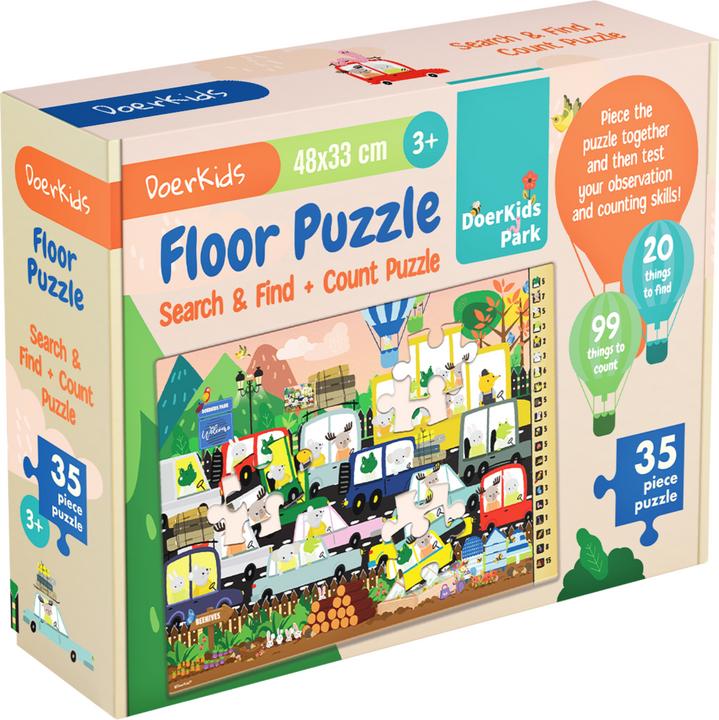 Produktbild DoerKids Suchen Finden & Zählen Parkplatz Bodenpuzzle (35 Teile)