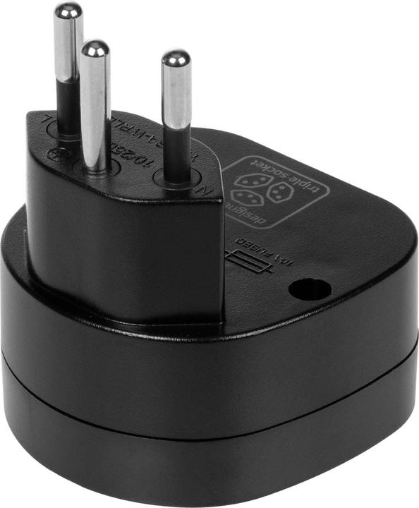 Produktbild Furber.power Reiseadapter Welt – CH, Schwarz