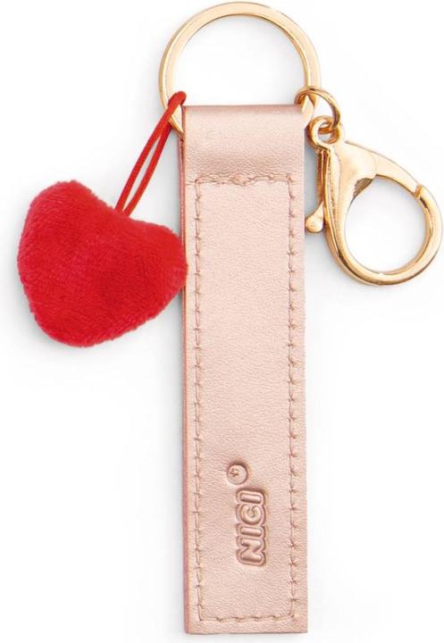 Image du produit Magni NICI Schlüsselanhänger Danke! Kunstlederband mit Herz roségold 10cm
