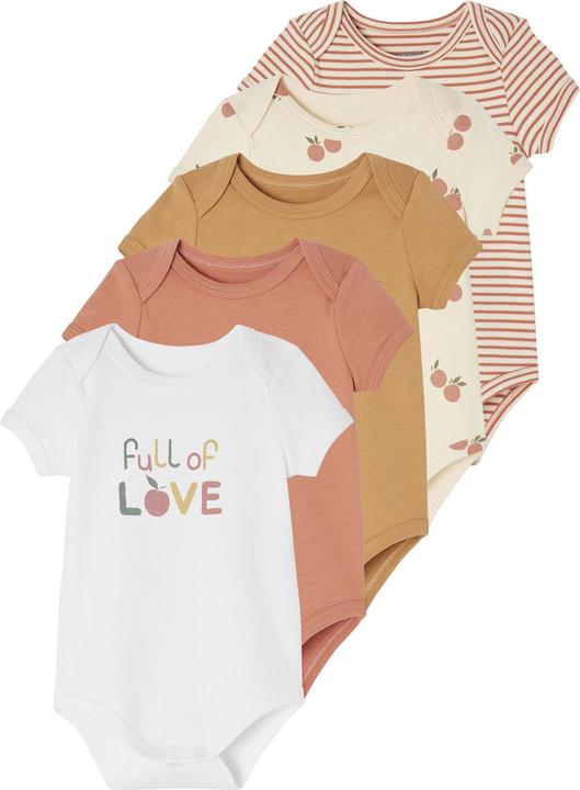 Vertbaudet 5er-Pack Baby Schlupfbodys aus Bio-Baumwolle Oeko-Tex