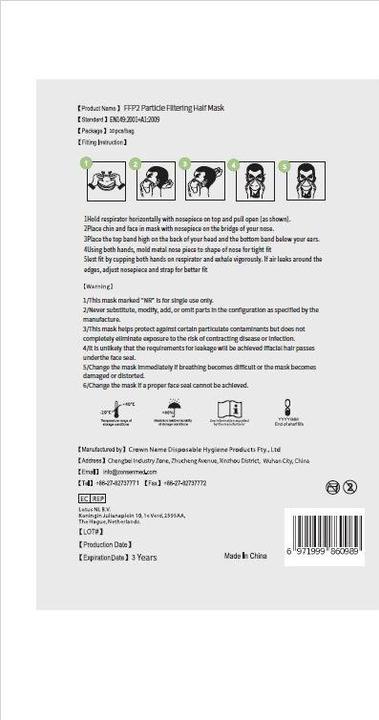 Image du produit Crown Name Masque de protection (FFP2, 10 x)