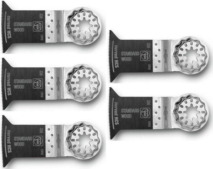 Image du produit Fein Lame de scie standard E-Cut curved, Longueur 50 mm, Largeur 50 mm, Condit. 5 Pce, Porte-outil SL