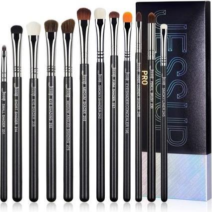 NoName Lidschatten-Makeup-Pinselset 12er-Set Augen-Makeup-Pinsel Professionelle Premium (Augenbrauen)