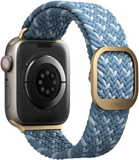 Immagine prodotto Uniq pasek Aspen Apple Watch 40/38/41mm Serie 1/2/3/4/5/6/7/8/SE/SE2 intrecciato DE modry/blu ceruleo