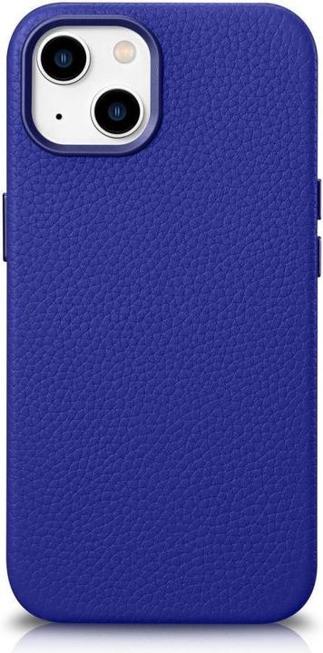 Produktbild iCarer litchi Premium Ledertasche für iPhone 14 Plus Magnetische Ledertasche mit magSafe dunkelblau (Apple iPhone 14 Plus)