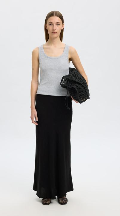 Actual product image Selected Femme Slfviva-Lena Hw Ankle Skirt Noos (34)