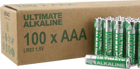 Immagine prodotto Deltaco Batterie alcaline Ultimate, L (100 pz., AAA)