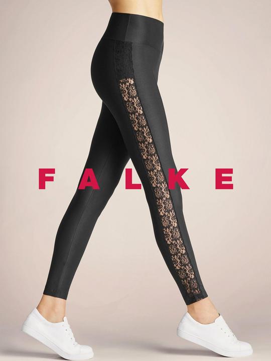 Actual product image Falke Lace leggings, colour 3009 black, size 44-46 (44 - 46)