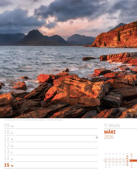 Actual product image Schottland - Zwischen Highlands und Hebriden - Wochenplaner Kalender 2026 (25 x 33 cm, Hardcover, German)