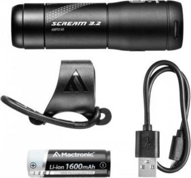 Mactronic Scream 3.2 600lm wiederaufladbare Fahrradfrontleuchte (9.60 cm, 600 lm)
