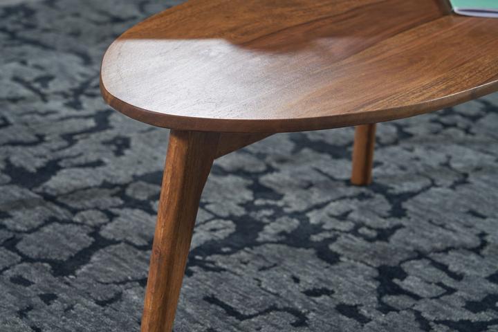 Produktbild FineBuy Couchtisch Wohnzimmertisch 2er Set Nierenform Holz Beistelltisch Tisch (100 x 50 x 42 cm)