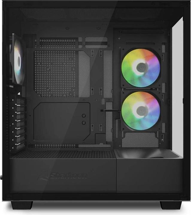 Produktbild Sharkoon Rebel C60 RGB ATX Black (ATX, mATX, Mini-ITX)