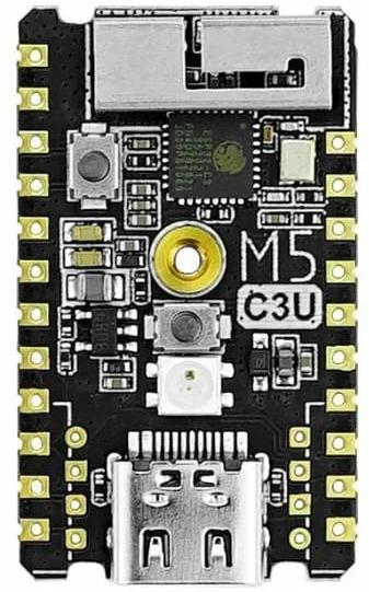 Produktbild M5Stack Entwicklerboard M5stamp C3U Mate mit Pin Headers