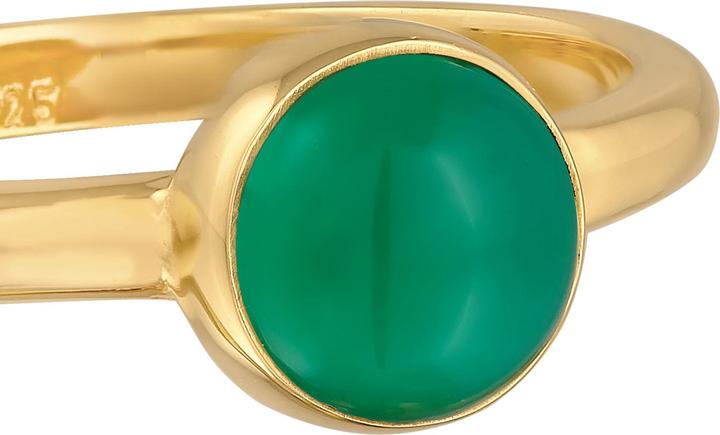Immagine prodotto Elli Anello PREMIUM agata pietra preziosa solitario argento 925 rodiato (56, 925 Argento)
