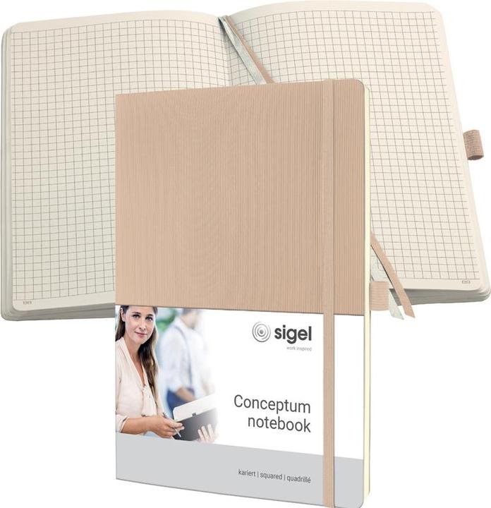 Actual product image Sigel Notebook Conceptum (187 x 270 mm, Checked, Hardcover)