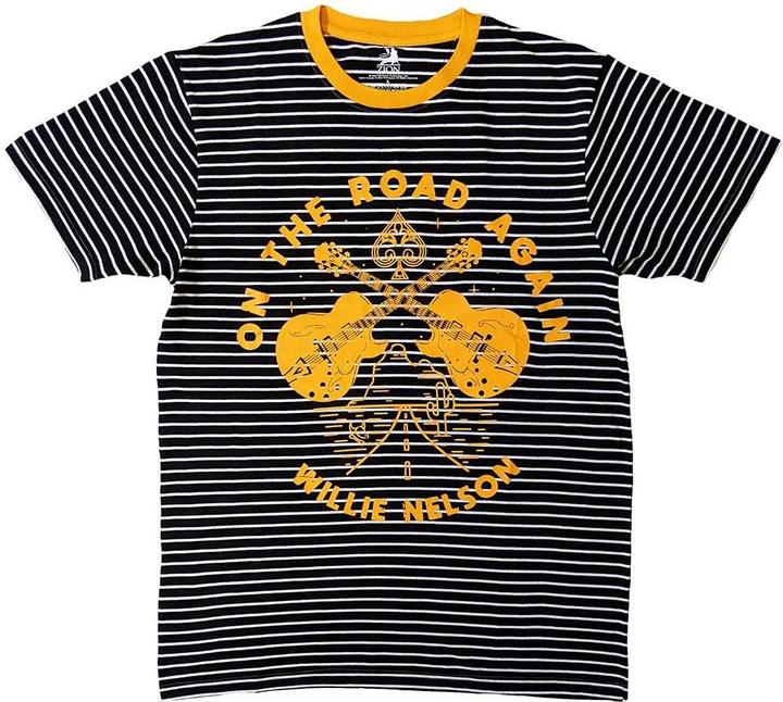 Actual product image Willie Nelson Unisex Adult On The Road Again Ringer T-Shirt (XXL)