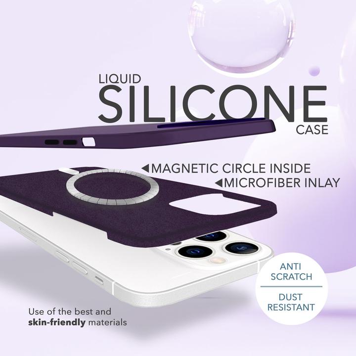 Immagine prodotto Nalia Custodia in silicone liquido con funzione MagSafe e vetro di protezione 2x del display (Apple iPhone 14 Pro)