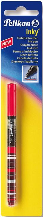 Immagine prodotto Pelikan Penna a inchiostro Inky 273 rosso, confezione in blister livello di inchiostro visibile, larghezza (Rosso, Red, 1 x)