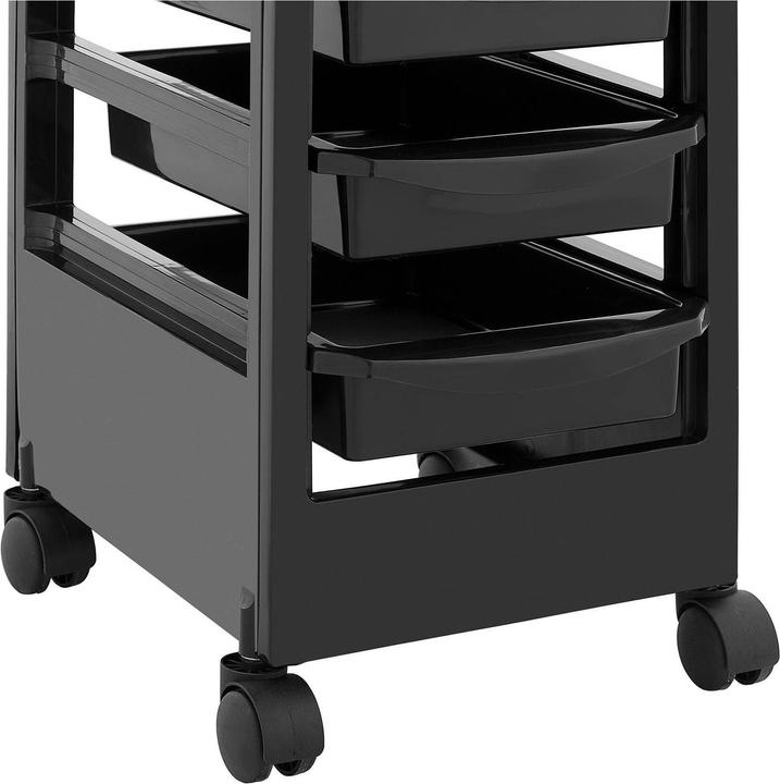 Actual product image Physa Hair Salon Trolley - 10 kg - 5 drawers - hairdryer holder - 495 x 284 mm shelf