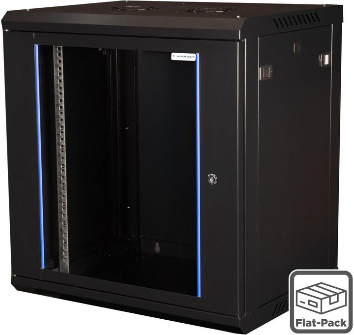 Wirewin 19/ Wandschrank, einteilig, Pro 3nd Generation, Flat-Pack, 600x450mm, schwarz (10.86 RU, 19 inch rack)