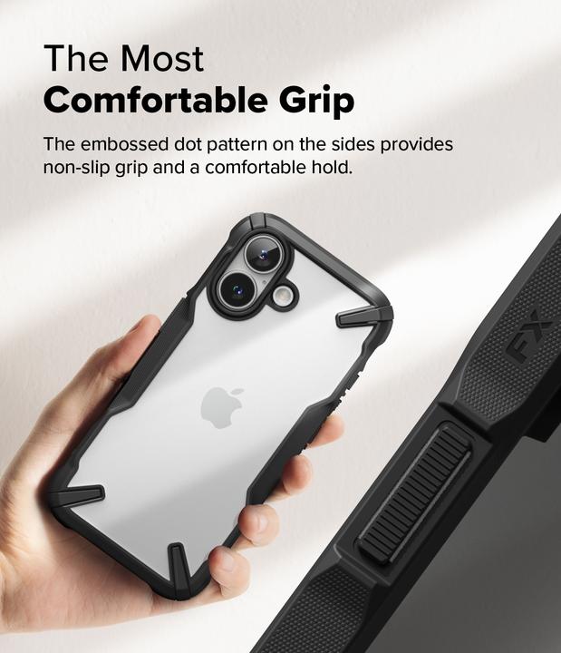 Image du produit Ringke Coque pour iPhone 16 FUSION X BLACK (Apple iPhone 16)