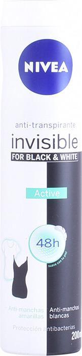 Produktbild NIVEA BLACK & WHITE INVISIBLE ACTIVE deo vapo 200 ml (Spray, 200 ml)