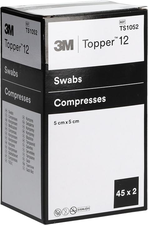 Topper 12 NW Kompressen 5x5cm steril 45 Btl 2 Stk