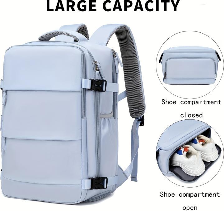 Produktbild PhoneLook Reiserucksack für Flugreisen mit Laptop- und Schuhfach sowie USB-Anschluss