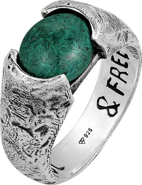 Produktbild Haze & Glory Ring Siegelring Liberty - Afrikanischer Türkis 925 Silber (60, 925 Silber)