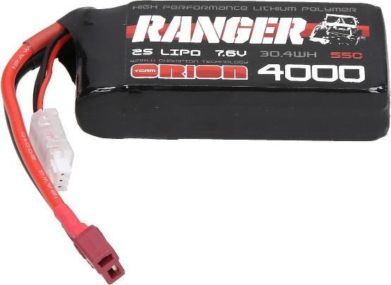 Team Orion Batteria LiPo 2S 55C Ranger Crawler HV Shorty (7.6V/4000mAh) (7.60 V, 4000 mAh)