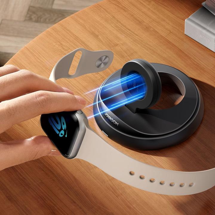 Actual product image Joyroom Foldable Wireless Charger for Apple Watch/iWatch - Black (3 W)